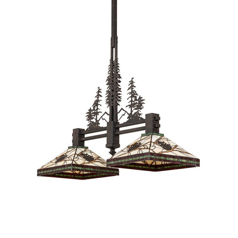 Luminaire suspendu conique à 2 lumières Pinecone