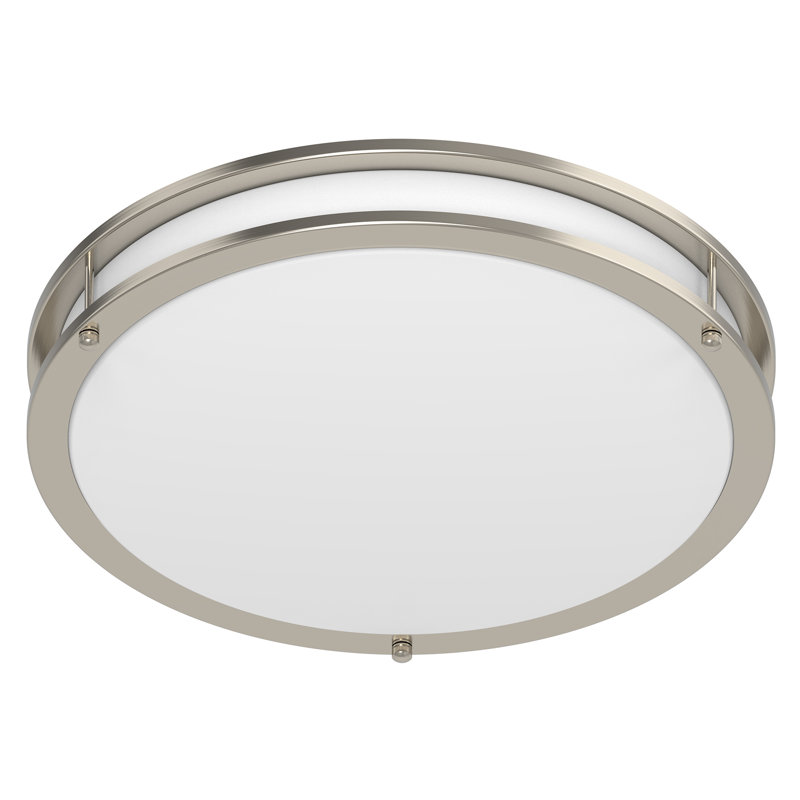 Plafonnier DEL à DEL 16 po Nickel brossé 120V 28W 1960LM 5-Way Slectable