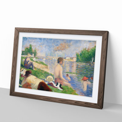 Study of Bathers Vol.4 by Georges Seurat - Picture Frame Painting on MDF