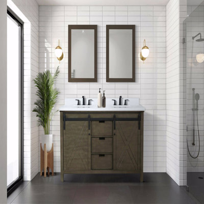 Meuble-lavabo double 60 po x 22 po