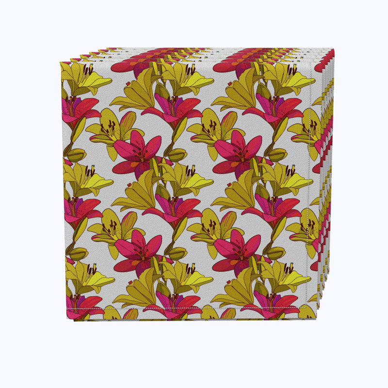 100% Cotton Floral Square Napkin