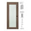 Porte standard préfinie en bois manufacturé et en verre Avon 207-88710184-88710178-91673730