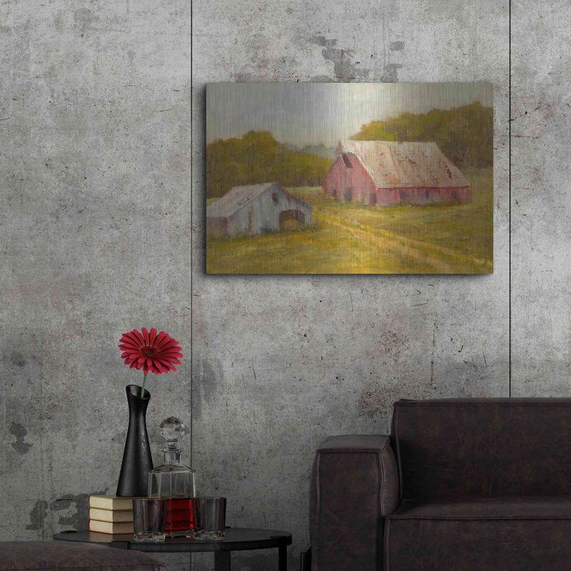 «Country Barns» par Marilyn Wendling, H 24 po x l 36 po
