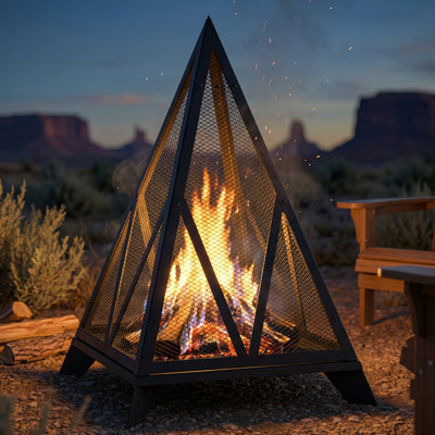 Majestic Pyramid Steel Mesh Fire Pit