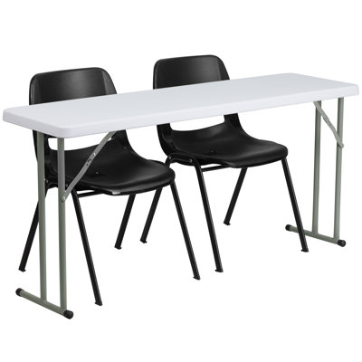 Ensemble de tables pliantes en plastique 18 po x 60 po Parker