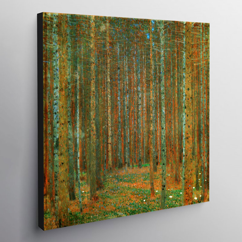 Pine Forest by Gustav Klimt - Wrapped Canvas Painting, 76cm H x 76cm W x 4cm D