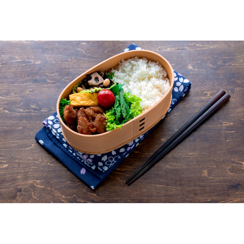 Japanese wooden lunchbox 1 Piece Wrapped Canvas Wall Art, 30cm H x 46cm W x 3.8cm D