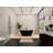 Manhattan 64" x 33" Freestanding Soaking Tub, Solid Surface Stone Resin Oval Bathtub - Black-248725193