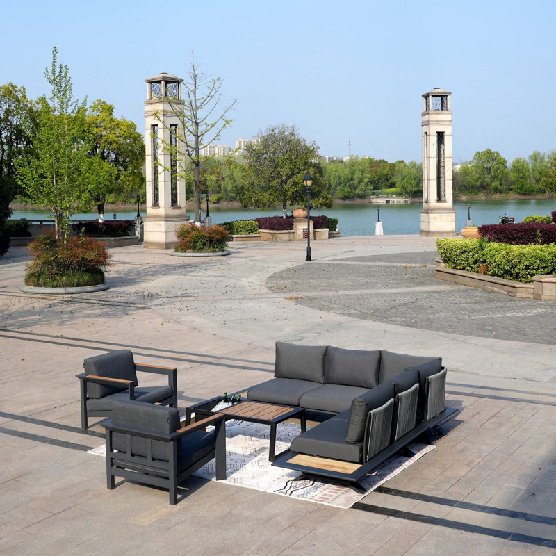 Ensemble de conversation modulaire avec coussins