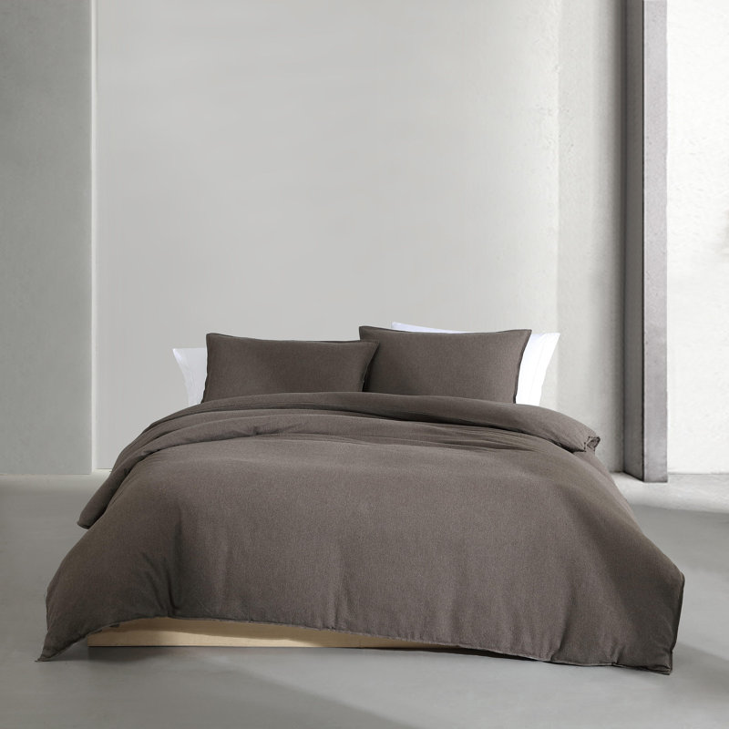 Melange 100% Cotton Standard Comforter Set, Chocolate Brown, Queen Comforter + 2 Standard Pillowcases