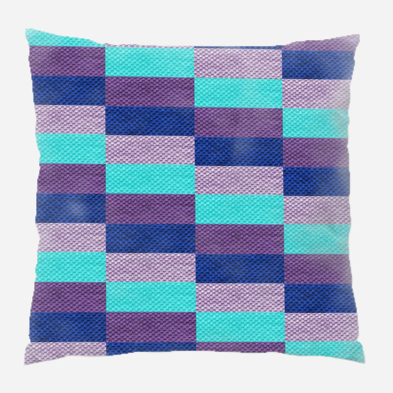 Fabric Geometric Microsuede Reversible Throw Pillow