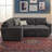 Hoelscher L-shaped Sleeper Sectional Upholstered Sofa Bed With Storage Space Gray-916675492