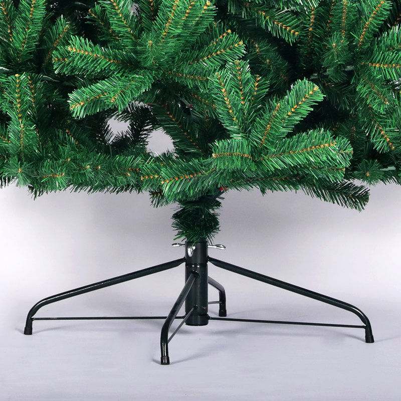 Sapin de Noël artificiel en épinette naturelle avec support en PVC pliable 7,5 pi