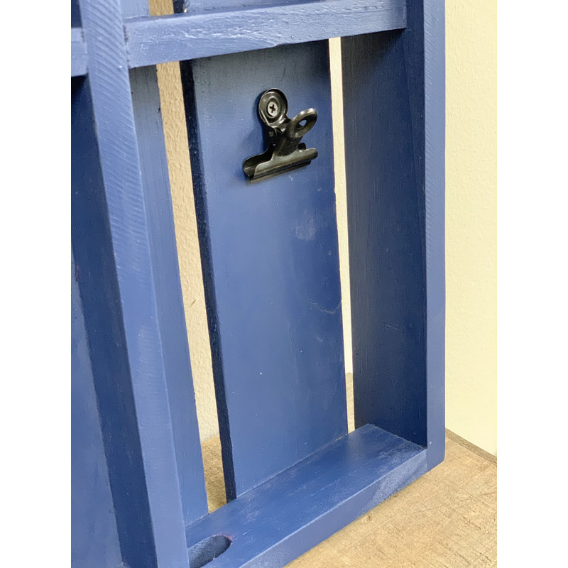 Cadre photo en bois Bressler, bleu