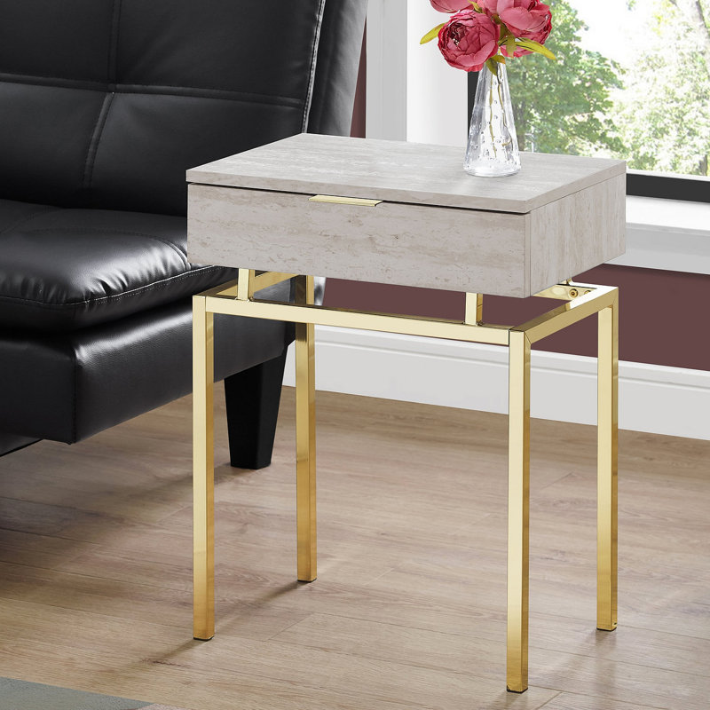 Table d'appoint avec table de bout et lampe de chevet avec tiroir et rangement