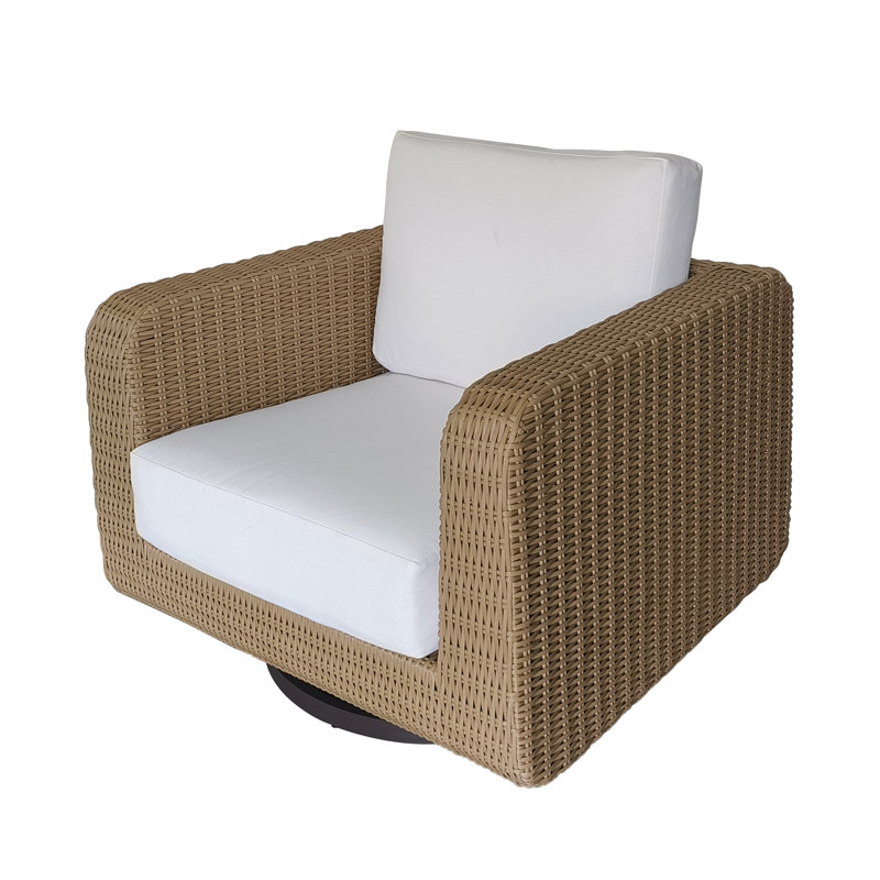 Hodgeman Swivel Wicker Lounge Chair