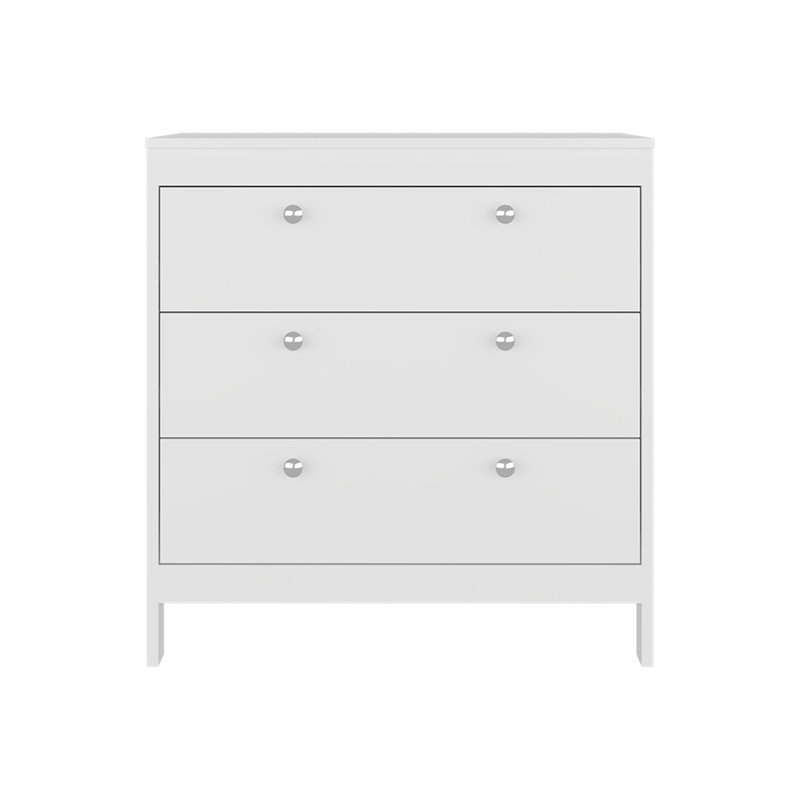 Commode 3 tiroirs Modern, Blanc