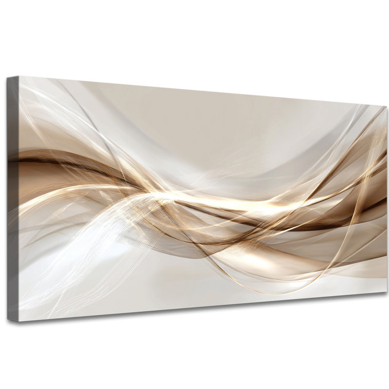 Abstract Canvas Wall Art - Modern Abstract Art Wall Decor for Living Room, Elegant Flowing Pictures Wall Graphics for Bedroom Canvas Artwork, Stretched Pine Frame Wrapped, 16×32 inches
