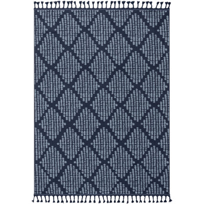 Loop-De-Loop Geometric Synthetic Area Rug