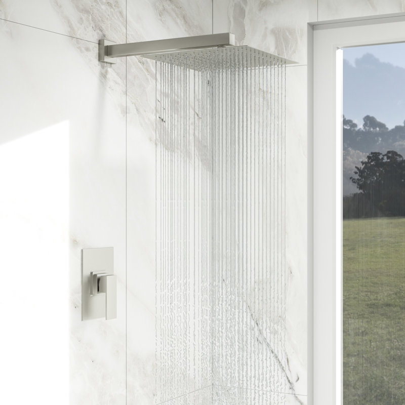 Système de douche - pomme de pluie de 10 po et soupape équilibrée, fixation murale, robinet Phenomenal facile à installer, tête de 10 po, installation simple
