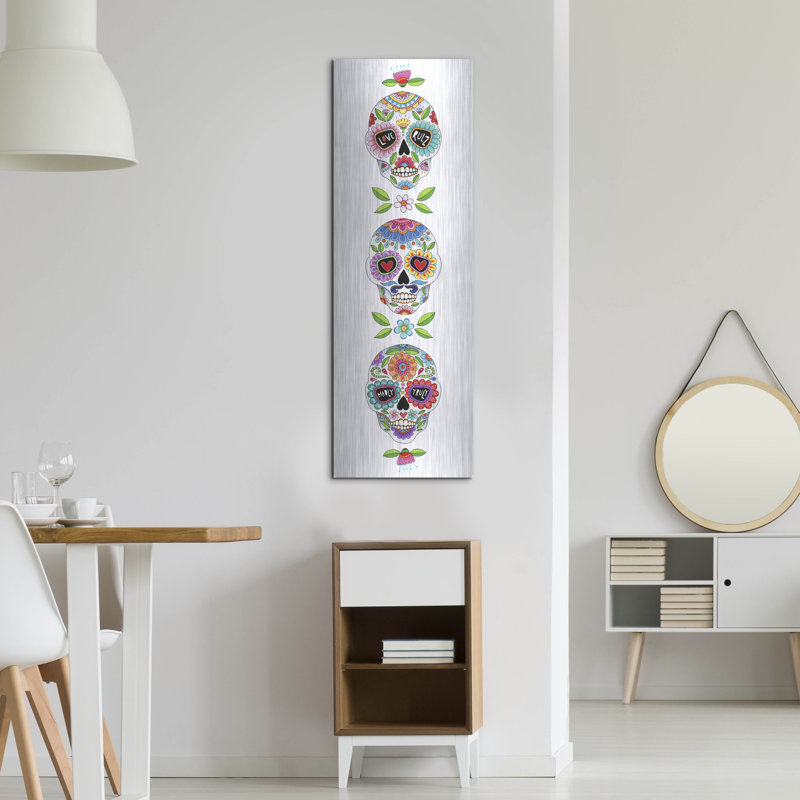 Art mural en métal Trinx «Sugar Skull Tower» par Hello Angel