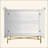 Modern 2-Door Locker Accent Cabinet With Tapered Metal Feet