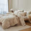 Literie 100 % coton à motif pied-de-poule et tissage gaufré-135650986-135650988