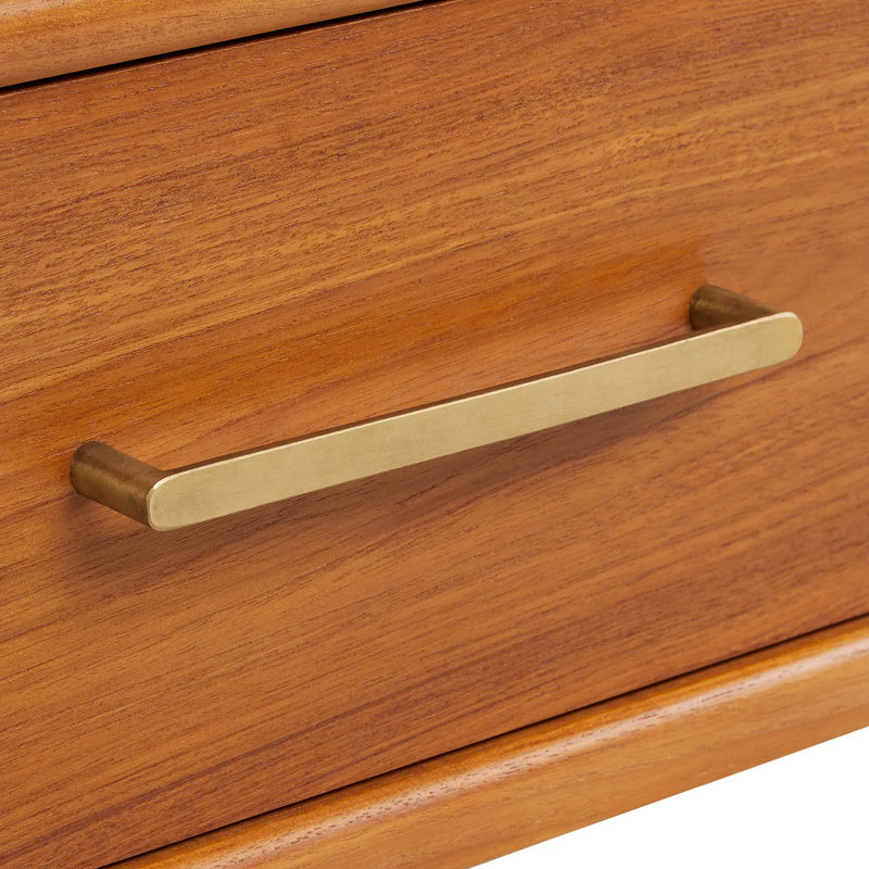 72" Novak Double Bathroom Vanity Set with Rectangular Undermount Sinks, Natural Teak, 8" Widespread, Carrara Marble