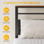 Lit simple - Structure de lit - Panneau de fibres à densité moyenne / acier - Noir - Chargement USB - Rangement - Tête de lit - Revêtement - L 78,74 po x l 39,37 po x H 39,37 po