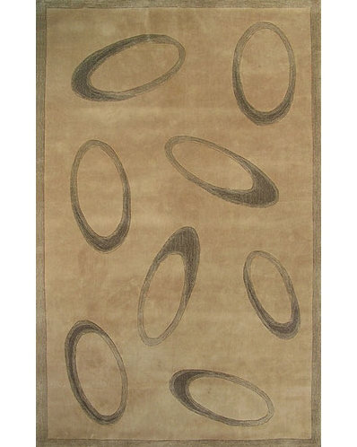 Casual Contemporary Wool Geometric Indoor Rug, 3'6" x 5'6"