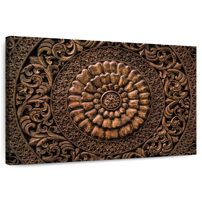 Sculpture florale ronde Senne, H 8 po x l 12 po