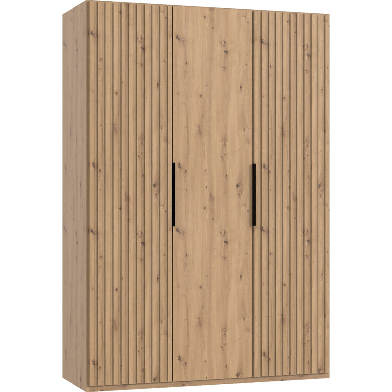 Cedro 3 Door Manufactured Wood Wardrobe, Artisan oak