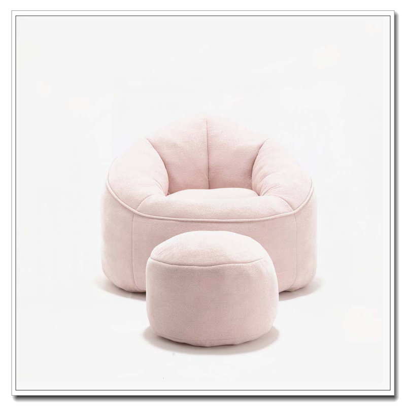 Fauteuil à billes rembourré, Rose