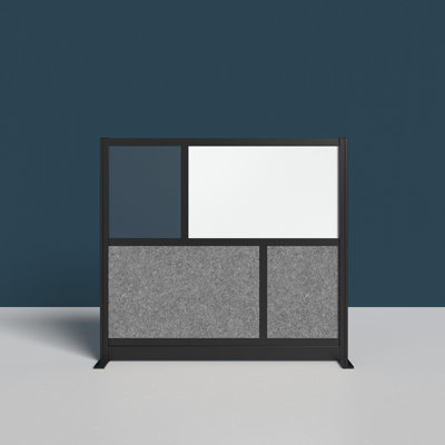 Harmony Workflow Modular Wall with Frame - 53" x 48" Starter Wall with Whiteboard