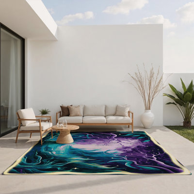 Tapis intérieur et extérieur Twilight Flora