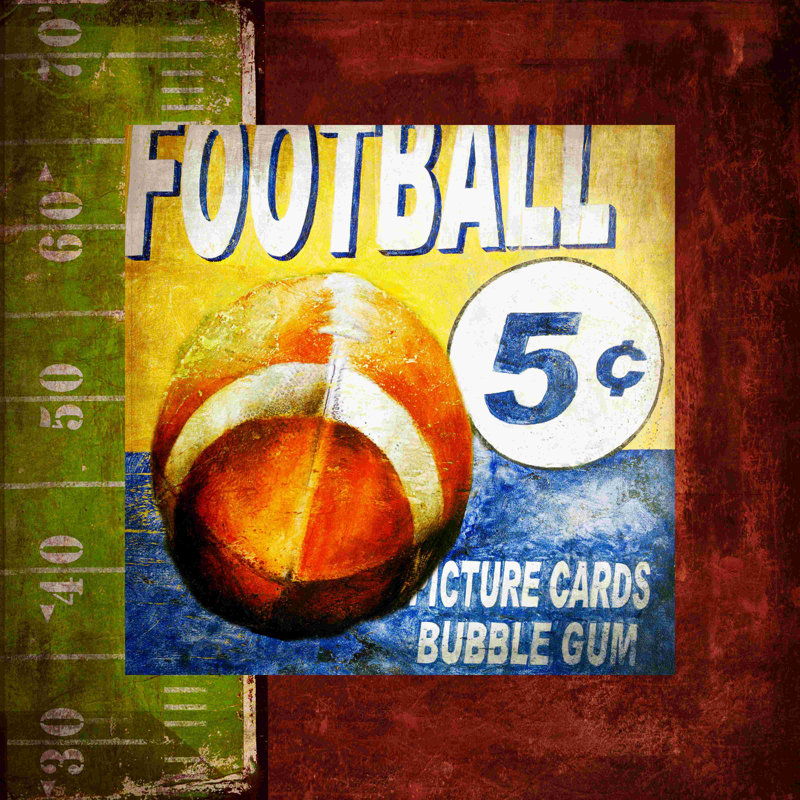«Football Card Time», impression sur toile tendue, L 36 po x H 36 po