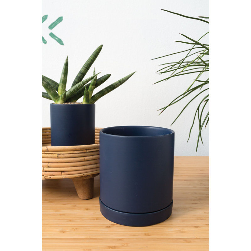 Jardinières en pot, Bleu foncé, H 5,8 po x l 5 po x P 5 po