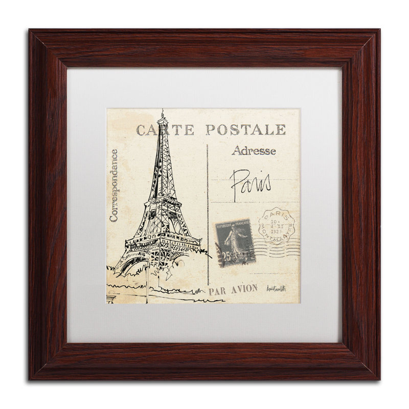 Art graphique encadré Ladzi «Post card Sketches III» par Anne Tavoletti, H 11 po x l 11 po, Cadre noir, Noir