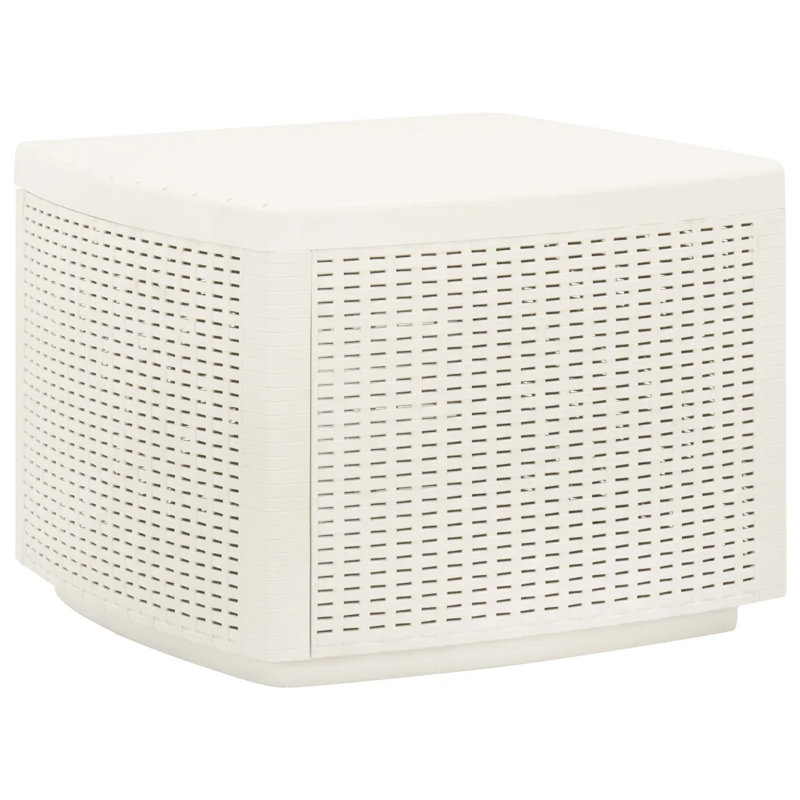 Ethelbaldo Square Outdoor Coffee Table , 53cm cm W 53cm cm D, White