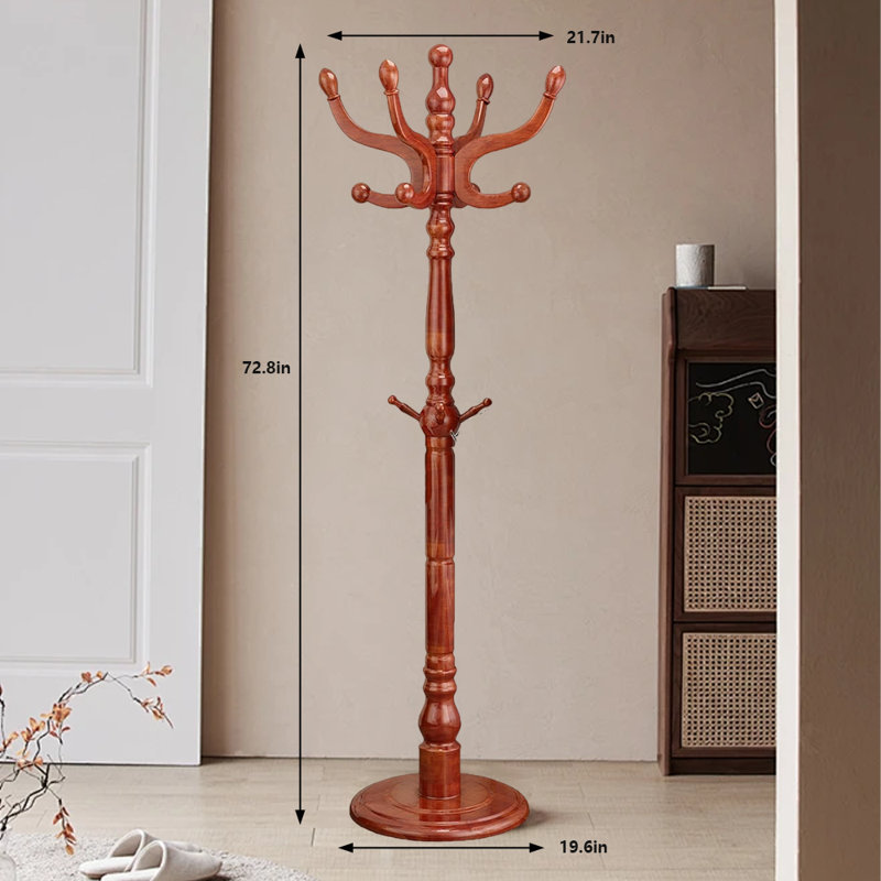Coat Rack Freestanding, Light Brown