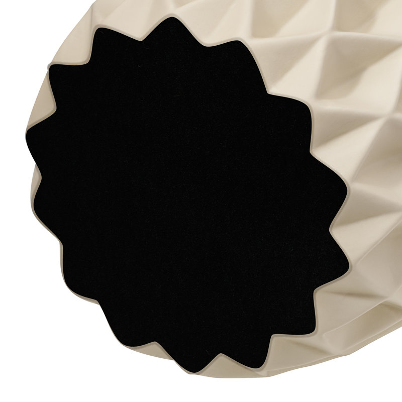 Vase en céramique beige mat 11 "Facetta, 11 inch, Sable
