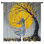 Rideaux de fenêtre à motif de plage jaune - 2 panneaux