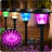 8 Pack Solar Pathway Lights Color Changing Outdoor, Waterproof Multi Color Landscape Lighting-55660576
