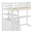 Lit mezzanine simple avec bureau et tablettes-980139248