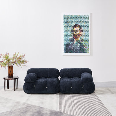 Breeley 76'' Round Arm Modular Sofa