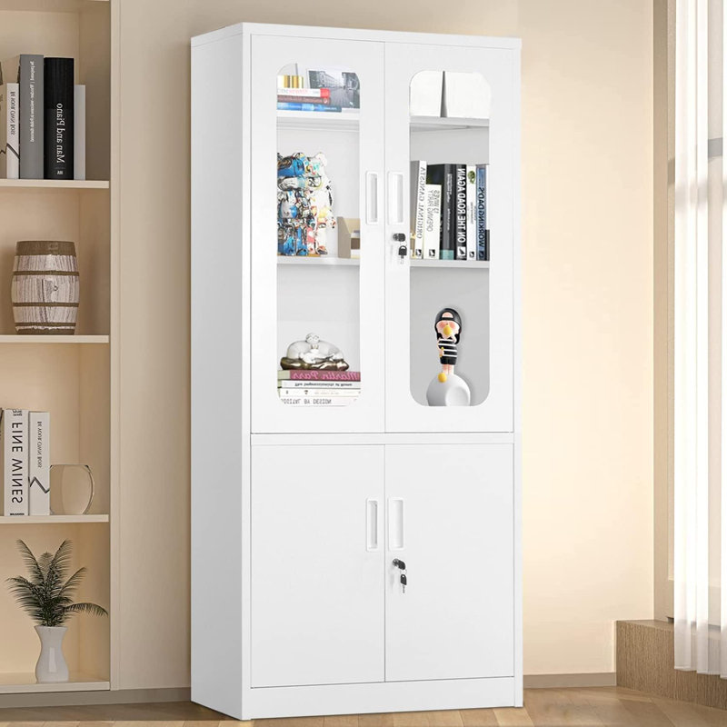 Armoire de rangement à 5 tablettes Daniale, Blanc