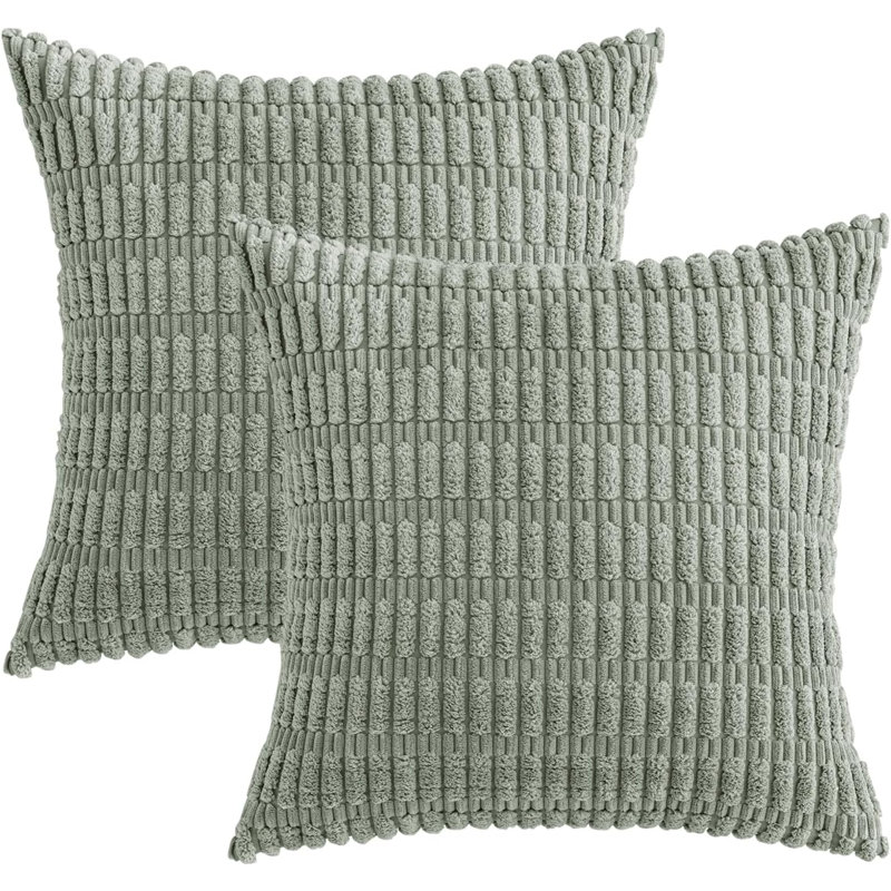 Pillow Cover, 24"H x 24"W, Grayish Green