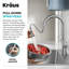 KRAUS Évier de cuisine encastré / encastré à simple cuve en acier inoxydable de calibre 18 encastré / encastrable 33 po Standart PRO KRAUS