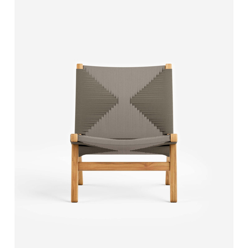 Masaya Lounge Chair, Natural / Taupe Cross Braided Cord