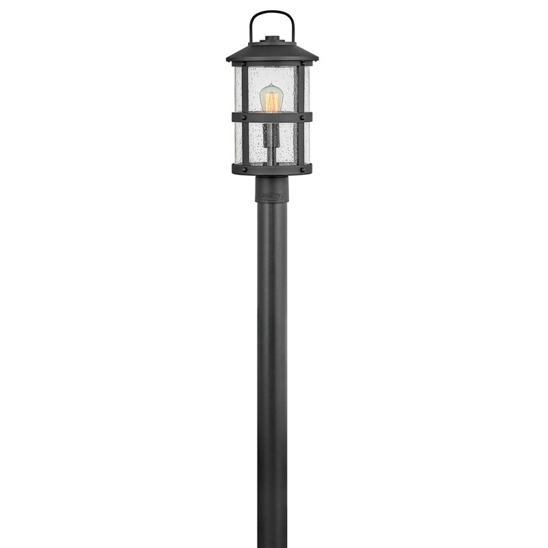 Lakehouse 12v Single Light Post Top/Pier Mount Outdoor Lantern, Black